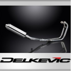 SUZUKI GS500 E/F 1989-2009 FULL 2-1 EXHAUST SYSTEM 320mm STAINLESS TRI SILENCER 