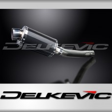 SUZUKI GS500E GS500F 1989-2009 225mm OVAL CARBON SILENCER EXHAUST KIT