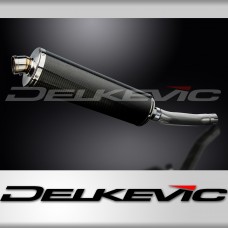 SUZUKI GS500E GS500F 1989-2009 450mm OVAL CARBON BSAU SILENCER EXHAUST KIT