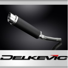 SUZUKI GS500E GS500F 1989-2009 350mm ROUND CARBON BSAU SILENCER EXHAUST KIT