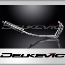 SUZUKI GSX750 98-02 FULL EXHAUST SYSTEM 450mm CARBON OVAL BSAU SILENCER