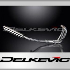 SUZUKI GSX750 98-02 FULL EXHAUST SYSTEM 350mm STAINLESS ROUND BSAU SILENCER