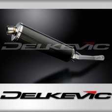 SUZUKI GSX750F SPORTS 1998-2006 450mm OVAL CARBON BSAU SILENCER EXHAUST KIT