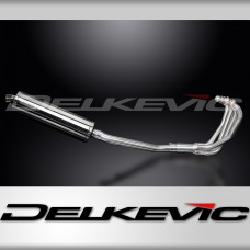 SUZUKI GSX600F 97-06 FULL 4-1 EXHAUST SYSTEM 450mm STAINLESS OVAL BSAU SILENCER