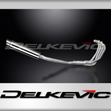 SUZUKI GSX600F 97-06 FULL 4-1 EXHAUST SYSTEM 350mm STAINLESS ROUND BSAU SILENCER