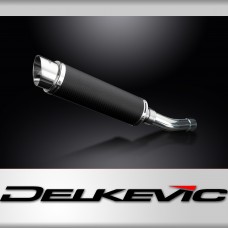 SUZUKI GSX650 F 2007-2016 350mm ROUND CARBON BSAU SILENCER EXHAUST KIT