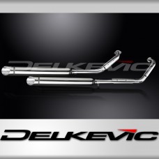Suzuki VL800 Intruder 01-16 Full Exhaust 2-2 550mm Slash Cut Silencers Stainless