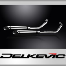 Suzuki VL800 Intruder 01-16 Full Exhaust 2-2 410mm Turn Out Silencers Stainless