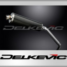 HONDA XL600V TRANSALP 1987-2000 450mm OVAL CARBON BSAU SILENCER EXHAUST KIT