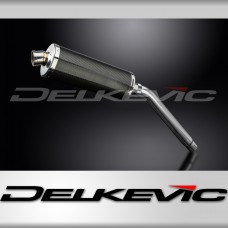 HONDA XL600V TRANSALP 1987-2000 350mm OVAL CARBON BSAU SILENCER EXHAUST KIT