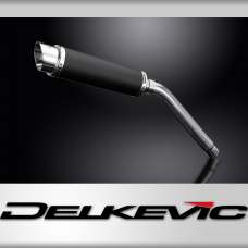HONDA XL600V TRANSALP 87-00 350mm CARBON ROUND BSAU SILENCER EXHAUST KIT 