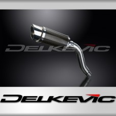 HONDA XL650V TRANSALP 2000-2008 200mm ROUND CARBON  SILENCER EXHAUST KIT