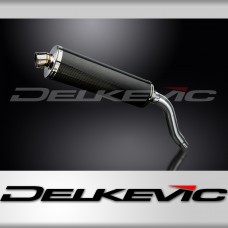 HONDA XL650V TRANSALP 2000-2008 450mm OVAL CARBON BSAU SILENCER EXHAUST KIT