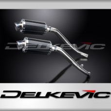 HONDA XL1000 V VARADERO 1999-14 225mm OVAL CARBON SILENCER EXHAUST KIT