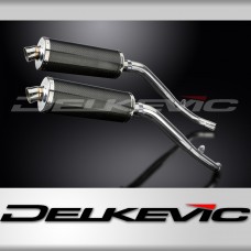 HONDA XL1000 V VARADERO 1999-14 350mm OVAL CARBON BSAU SILENCER EXHAUST KIT