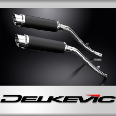 HONDA XL1000 V VARADERO 1999-2014 350mm CARBON ROUND BSAU SILENCER EXHAUST KIT