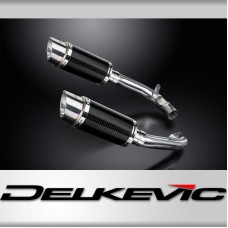 HONDA VTR1000 FIRESTORM 1997-03 200mm ROUND CARBON  SILENCER EXHAUST KIT