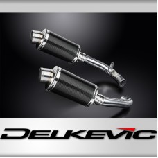 HONDA VTR1000 FIRESTORM 1997-03 225mm OVAL CARBON SILENCER EXHAUST KIT