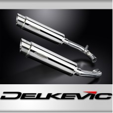 HONDA VTR1000 FIRESTORM 1997-03 350mm ROUND STAINLESS BSAU SILENCER EXHAUST KIT