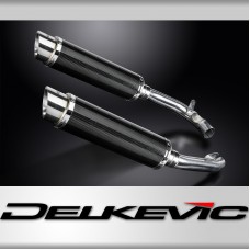 HONDA VTR1000 FIRESTORM 1997-2003 350mm ROUND CARBON BSAU SILENCER EXHAUST KIT