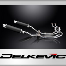 ST1300 (ABS/TCS) ALL MODELS 2002-2014 / DL10 ROUND 350mm (14 inch) CARBON FIBRE SILENCERS 4 into 2 C