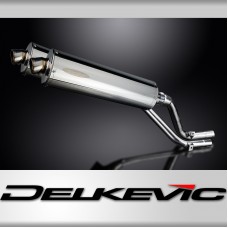 HONDA NX650 DOMINATOR 1995-2002 450mm OVAL STAINLESS BSAU SILENCER EXHAUST KIT