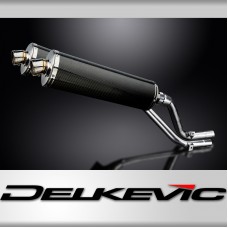 HONDA NX650 DOMINATOR 1995-2002 450mm OVAL CARBON BSAU SILENCER EXHAUST KIT