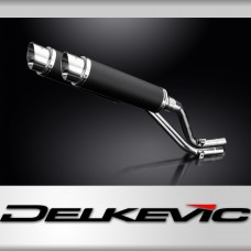 HONDA NX650 DOMINATOR 1995-2002 350mm CARBON ROUND BSAU SILENCER EXHAUST KIT