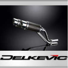HONDA NX650 DOMINATOR 1995-2002 200mm ROUND CARBON  SILENCER EXHAUST KIT