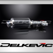 HONDA NTV600 NTV650 REVERE 88-99 225mm OVAL CARBON SILENCER EXHAUST KIT