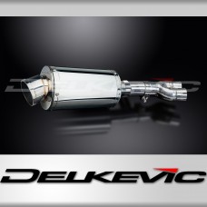 HONDA NTV600 NTV650 REVERE 88-99 225mm OVAL STAINLESS SILENCER EXHAUST KIT