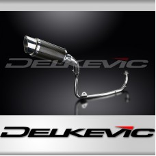 HONDA MSX125 GROM 13-15 MUDGUARD FULL EXHAUST SYSTEM 200mm CARBON ROUND