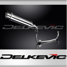 HONDA MSX125 GROM 13-15 MUDGUARD FULL EXHAUST SYSTEM 350mm STAINLESS ROUND