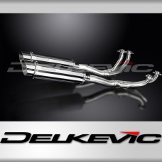 HONDA GL1000 GOLDWING 75-79 FULL 4-2 EXHAUST 350mm STAINLESS ROUND BSAU SILENCER