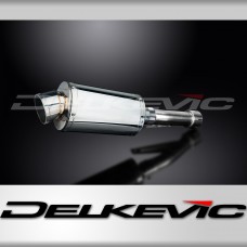 HONDA GB500F GB500TT 1985-1987 225mm OVAL STAINLESS SILENCER EXHAUST KIT