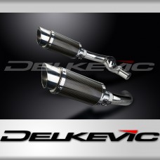 HONDA CBR1000F 1987-1999 200mm ROUND CARBON  SILENCER EXHAUST KIT