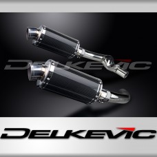 HONDA CBR1000F 1987-1999 225mm OVAL CARBON SILENCER EXHAUST KIT