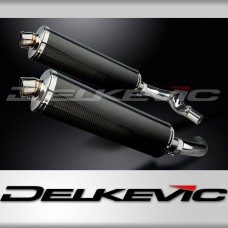 HONDA CBR1000F 1987-1999 450mm OVAL CARBON BSAU SILENCER EXHAUST KIT