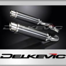 HONDA CBR1000F 1987-1999 350mm ROUND CARBON BSAU SILENCER EXHAUST KIT