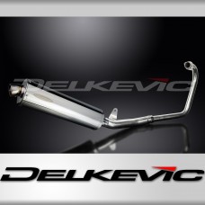 HONDA CBF250 2004-2012 FULL EXHAUST SYSTEM 450mm STAINLESS OVAL BSAU SILENCER