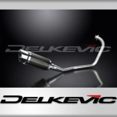 HONDA CBF125 2008-2015 FULL EXHAUST SYSTEM 200mm CARBON ROUND SILENCER