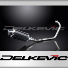 HONDA CBF125 2008-2015 FULL EXHAUST SYSTEM 225mm CARBON OVAL SILENCER