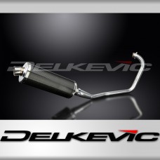 HONDA CBF125 2008-2015 FULL EXHAUST SYSTEM 350mm CARBON OVAL BSAU SILENCER