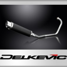 HONDA CBF125 2008-2015 FULL EXHAUST SYSTEM 350mm CARBON  ROUND BSAU SILENCER