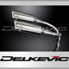 HONDA CB900F HORNET 01-09 HI LEV 200mm ROUND STAINLESS SILENCER EXHAUST KIT