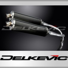 HONDA CB900F HORNET 01-09 HI LEV 450mm OVAL CARBON BSAU SILENCER EXHAUST KIT