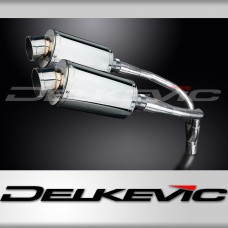 HONDA CB900F HORNET 01-09 HI LEV 225mm OVAL STAINLESS SILENCER EXHAUST KIT