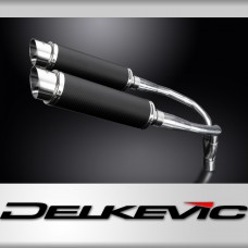 CB900 HORNET 900 2001-2009 / DL10 ROUND 350mm (14 inch) CARBON FIBRE SILENCER