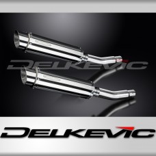 HONDA CB500T 1975-1976 350mm ROUND STAINLESS BSAU SILENCER EXHAUST KIT