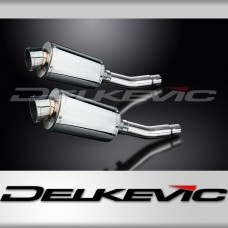 HONDA CB500T 1975-1976 225mm OVAL STAINLESS SILENCER EXHAUST KIT